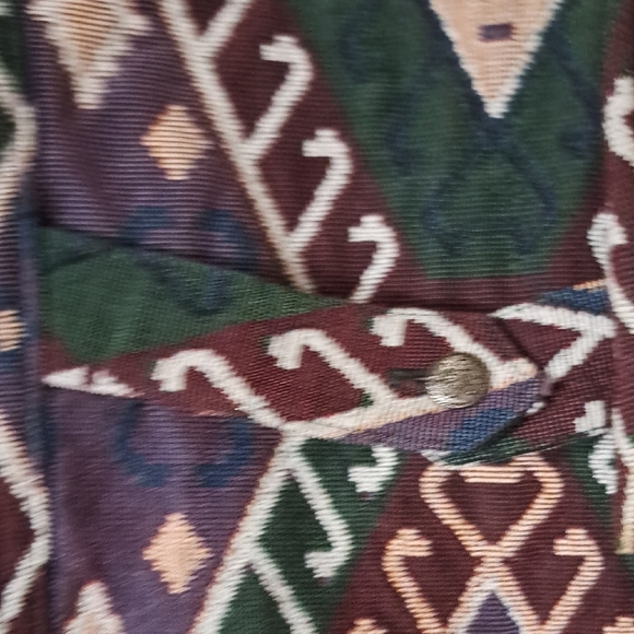 Geometric Patterned Blazer in Blue and Black - Picture 4 of 7